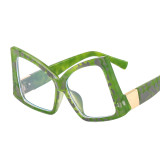 Popular Plastic Large Frame Butterfly Sunglasses Street Photography Fashion Blue - proof Glasses Frame Color Cat-eye Sunglasses