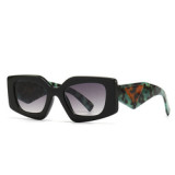 Retro Triangle Flower Printed Leg Sunglasses Designer Sunglasses Famous Brand Custom Logo Sunglasses GVPR15YS