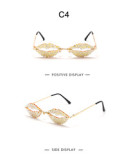 YTGY05343 fashion custom rimless Lip diamond rhinestones sunglasses retro buy sunglasses designer
