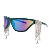 Fashion Chain Drill Sunglasses Female Personality Sunglasses For Rhinestone Sunglasses Women GVB20924