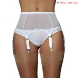Ladies Valentine's Day Gifts Sexy Garter Women Thong Set Open Crotch Erotic Transparent Mesh Lace Sexy Lingerie Plus Size Garter