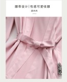 Women's 5 pcs  Satin Dress Cami Shorts Pajama Set with Robe Woman Night Dress