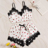 2022 New Sexy Pajamas Sets Satin Nightgown Pijamas Ladies 3pcs Underwear Lounge Wear Sets Women Plus Size Women'S Sleepwear