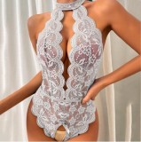 New Arrival lingerie sexy hollow one piece neck open gear one-piece suit