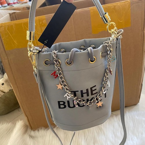 Luxury Designer Famous Brands Purses And Handbags For Women Pu Leather 2023 New Designer Sac A Main Bucket Bags With Chain