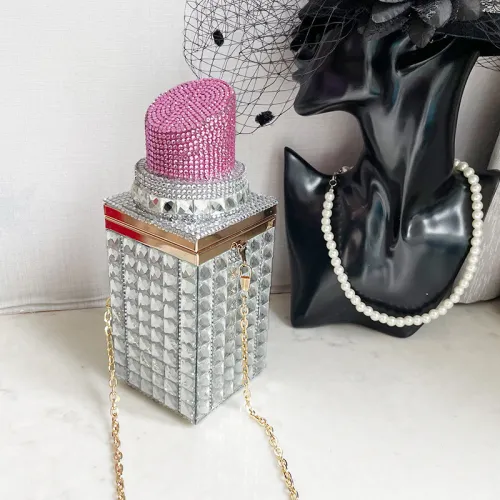 Drop Shipping bolsos mujer sacos Lady Luxury Bling Cute Handbag Purse lipstick Evening Bag Women Rhinestone Clutch