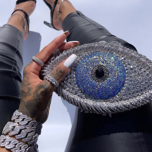 carteras Bolsas Female Lady Crystal Hand Bags Bling Eye Rhinestone Diamond women's clutches Evening Bags