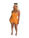 club wear 2023 Women clothing tube corset top with shorts street wear summer sexy 2 Piece shorts Set