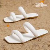 2023 new style outdoor slides custom logo slides slippers for women flip-flops flat outdoor round toe casual women sandals