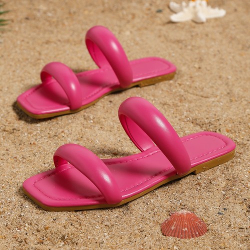 2023 new style outdoor slides custom logo slides slippers for women flip-flops flat outdoor round toe casual women sandals