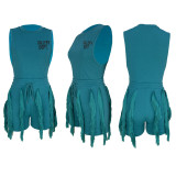 2023 Women bodysuit top with tassels fringes shorts designer brand gallery dept summer 2 Piece shorts Set