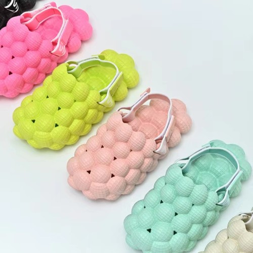 Drop Shipping New Fashion Kids Soft Eva Outdoor Sandals With Removable Straps Boys Girls Bubble Slides For Kids