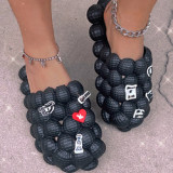 Bubble Slides With Charms Beach Men Women Bubble Sandals Summer House Designer Platform Bubble Ball Slippers Men Shoes