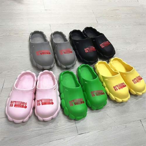 2023 Spring Summer Latest Womens Shoes Wrapped Head Sandals Couple EVA Waterproof Slippers Women Slippers