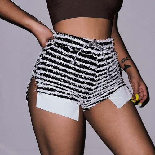 New arrivals 2023 boutique clothing summer clothes for women hot girl wool mini shorts casual striped women's shorts