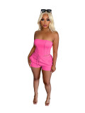 club wear 2023 Women clothing tube corset top with shorts street wear summer sexy 2 Piece shorts Set