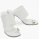 Female Summer Fancy Diamonds Clip-toe Sandals Shoes Fashion Hollow-out Circle Heel High Heels for Women Sexy Slides Mules