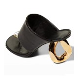 Female Summer Fancy Diamonds Clip-toe Sandals Shoes Fashion Hollow-out Circle Heel High Heels for Women Sexy Slides Mules
