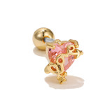 Flower Design Fresh Stainless Steel Ear Studs Women's New Fashion Ear Studs