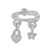 New Fashion 20G stainless steel thin rod micro inlaid zircon geometric piercing jewelry for women earrings