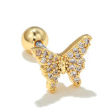 Fashion Western exaggerated geometry metal earrings light luxury simple ear bone nail