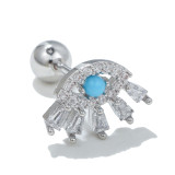 Hot selling stainless steel rod earring ear bone nail temperament piercing jewelry for women