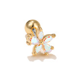 Flower Design Fresh Stainless Steel Ear Studs Women's New Fashion Ear Studs