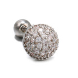 Geometric half round ear bone nail fashion temperament screw piercing jewelry earrings