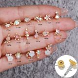 Flower Design Fresh Stainless Steel Ear Studs Women's New Fashion Ear Studs
