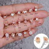 Flower Design Fresh Stainless Steel Ear Studs Women's New Fashion Ear Studs