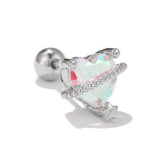 Fashion new trend earrings with colorful zircon earrings temperament  zircon earrings piercing jewelry