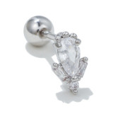 Hot selling stainless steel rod earring ear bone nail temperament piercing jewelry for women