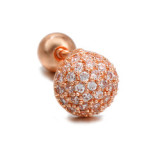 Geometric half round ear bone nail fashion temperament screw piercing jewelry earrings