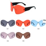 trendy designer sunglasses ladies shades sunglasses rimless oversized uv400 sunglass frameless y2k lentes de sol