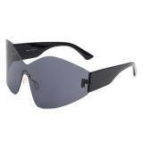 trendy designer sunglasses ladies shades sunglasses rimless oversized uv400 sunglass frameless y2k lentes de sol