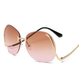 China Wholesale Rimless Sunglasses Women's Sunglasses UV400 Retro Gradient Fashion Sunglasses
