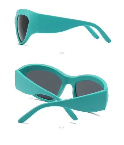 Vintage Hip Hop Big Shades Glasses  Outdoor Sports Fishing Driving Sunglasses Men Fashion Wrap Around Y2K Big Frame Sunglasses