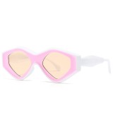2023 Fashion irregular Double Color Cat Eye Women Sunglasses Retro Gradient uv400 Sun Glasses lunette de soleil