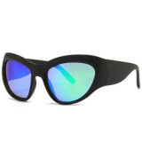 Vintage Hip Hop Big Shades Glasses  Outdoor Sports Fishing Driving Sunglasses Men Fashion Wrap Around Y2K Big Frame Sunglasses