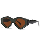 2023 Fashion irregular Double Color Cat Eye Women Sunglasses Retro Gradient uv400 Sun Glasses lunette de soleil