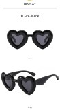 QSKY hot 6 color sunglasses personality funny rock party sunglasses personalized heart-shaped sunglasses