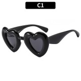 QSKY hot 6 color sunglasses personality funny rock party sunglasses personalized heart-shaped sunglasses