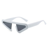 Fashion triangle shades plastic flat top hip pop  new sun glasses custom gafas de sol y2k sunglass custom design for ladies