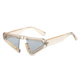 Fashion triangle shades plastic flat top hip pop  new sun glasses custom gafas de sol y2k sunglass custom design for ladies