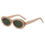 Hot Selling Hip Hop Vintage INS Sun Glasses Street Shot Punk Plastic Sunglasses for Men Small Oval Frame Sunglasses