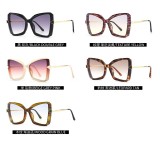 2023 Women Fashion Designer Gradient metal frame Sunglasses Famous Oversized Cat Eye Sun Glasses Butterfly Colorful Shades