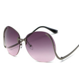 China Wholesale Rimless Sunglasses Women's Sunglasses UV400 Retro Gradient Fashion Sunglasses