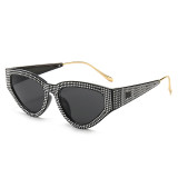 Fashion Sun Glasses Oversized Bling Bling Diamond Big Frame Square Glitter Rhinestone Sunglasses For Women