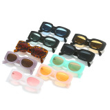 LBAshades  2303 2023 Square frame glasses hot style wholesale jelly candy color square colorful sunglasses for women men