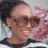 Unique Cream Oversized Sunglasses Women 2023 New Vintage Brand Designer Cut Out Big Frame Square Sun Glasses 70s Playful Eyewear